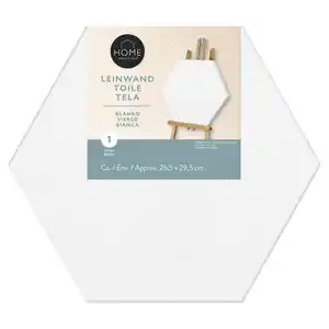HOME CREATION Blanko Leinwand, Hexagon, 29,5 x 25,5 cm