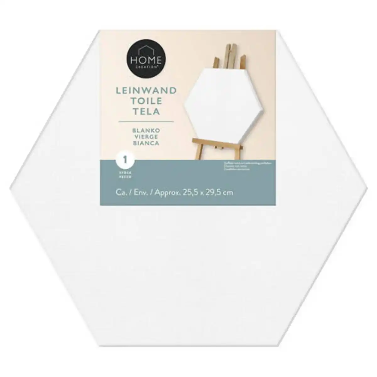 Bild 1 von HOME CREATION Blanko Leinwand, Hexagon, 29,5 x 25,5 cm