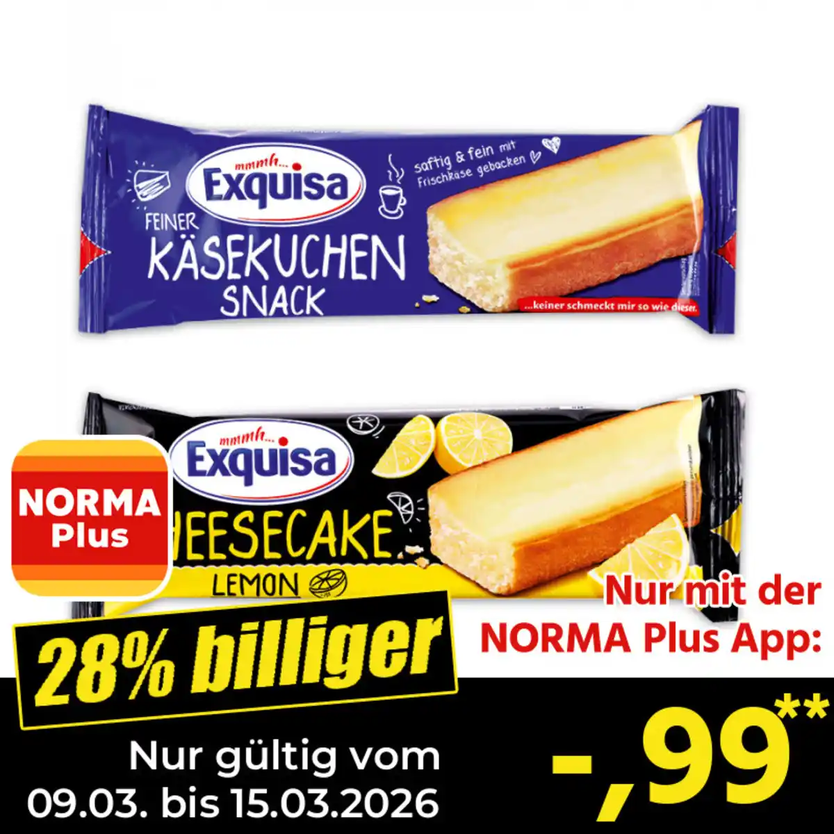 Bild 1 von Exquisa Käsekuchen Snack