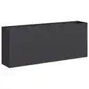 Bild 1 von vidaXL Pflanzkübel Schwarz 200x40x80 cm Kaltgewalzter Stahl 860724