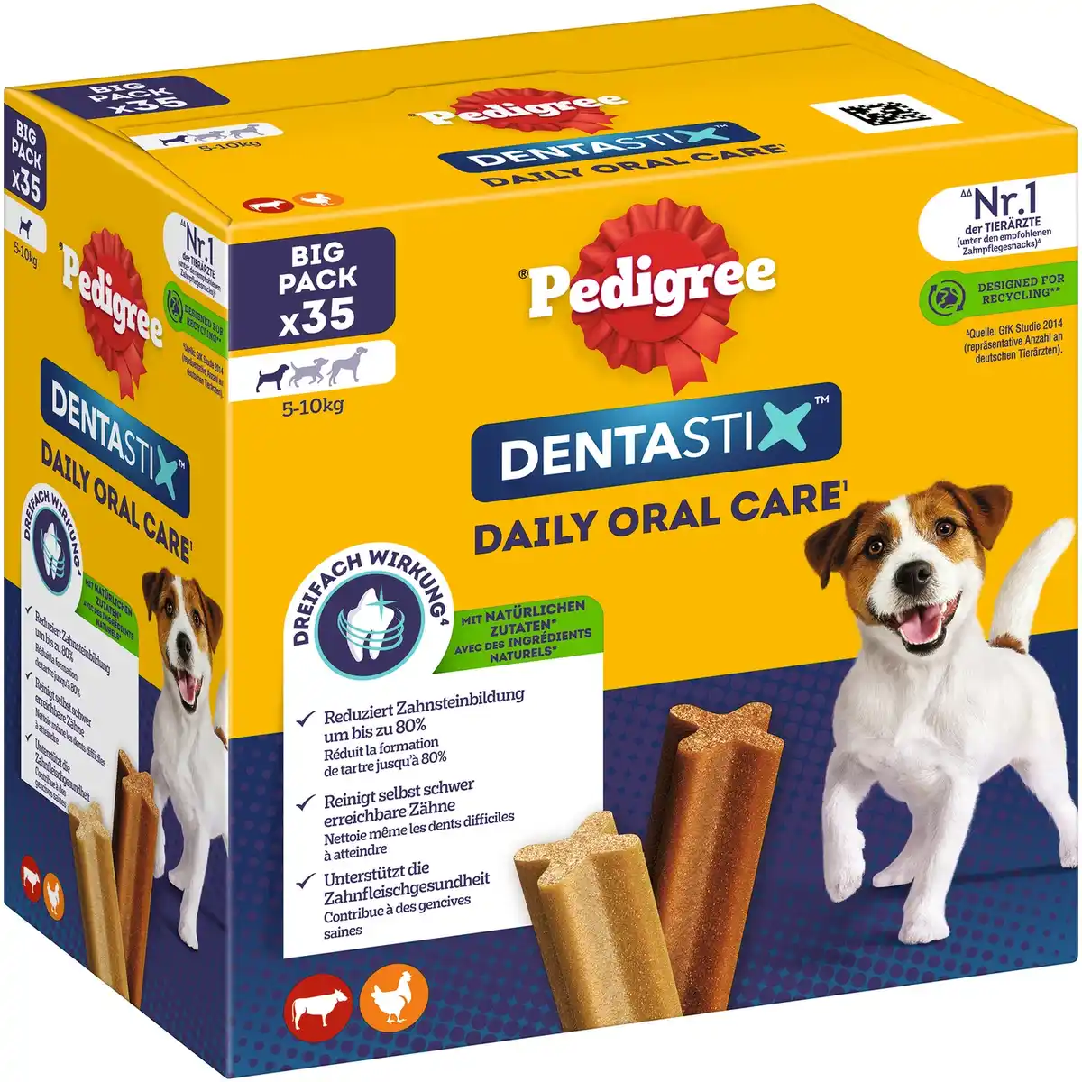 Bild 1 von PEDIGREE Hundesnack »DENTASTIX Daily Oral Care Small«, Big Pack, 35 Stück