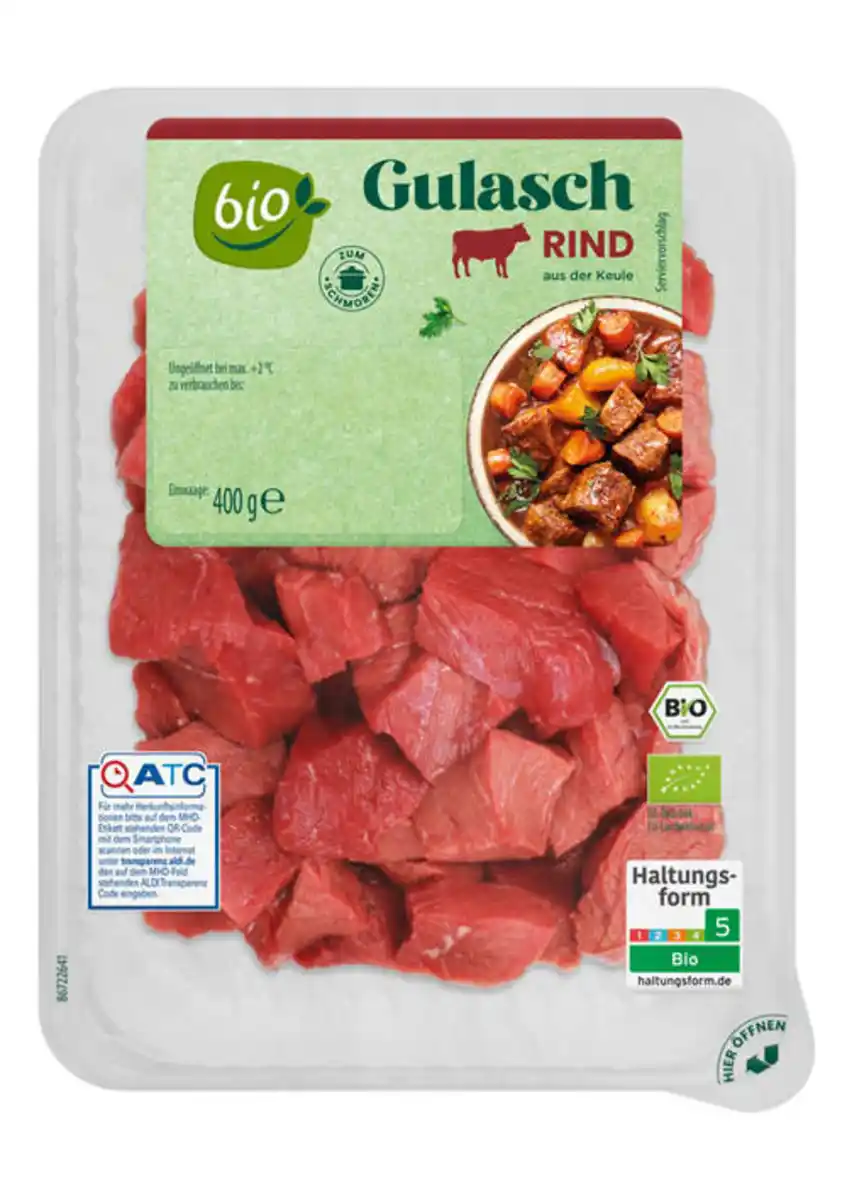 Bild 1 von Bio-Rinder-Gulasch 400 g
