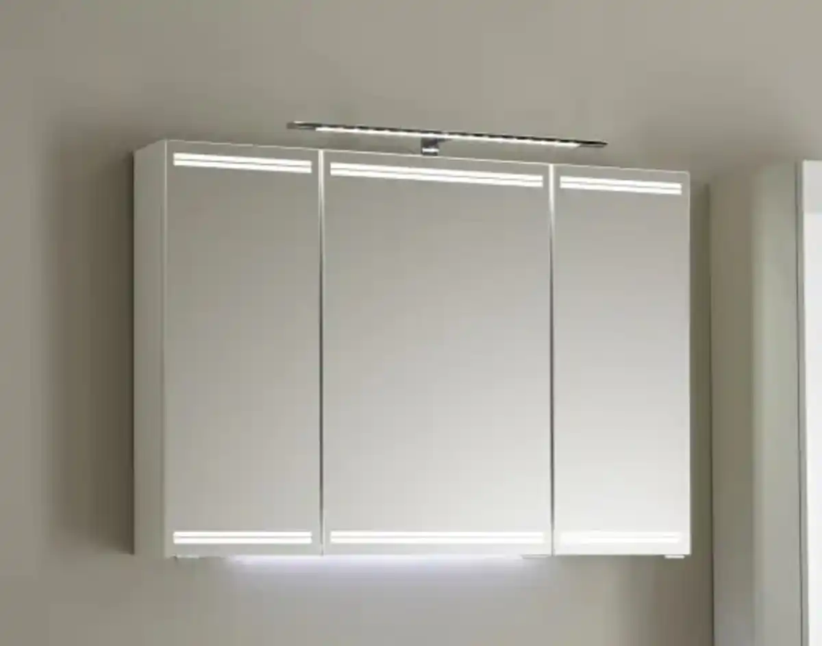 Bild 1 von Pelipal Spiegelschrank Pineo mit Beleuchtung weiß glanz 120 x 70,3 cm