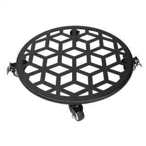 Pflanzenroller »Raute«, mit Rollen, Ø 38 cm, Traglast 60 kg, Stahl pulverbeschichtet, schwarz