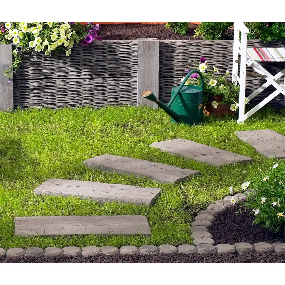 Bild 2 von Kann Gartenschwelle Antik in Holzoptik 60 cm x 25 cm