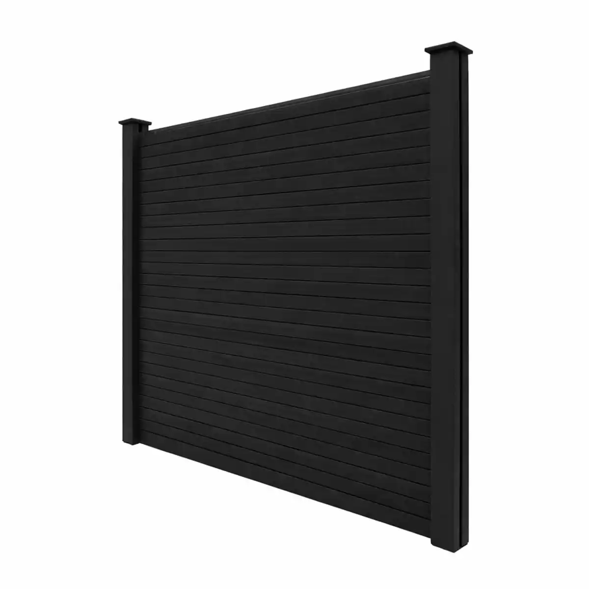 Bild 1 von WPC-Sichtschutzzaun CORTEZA - 5x Element + 6x Pfosten - Schwarz