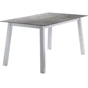 Sieger Gartentisch Rechteckig Graphit Beton Hell 160 cm x 90 cm