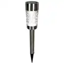 Bild 1 von LED-Solarleuchte Fackel mit Erdspieß Silber 3 Stück