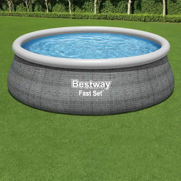 Bild 2 von Bestway Fast Set Aufstellpool-Set Ø 457 x 122 cm Rund Schiefergrau