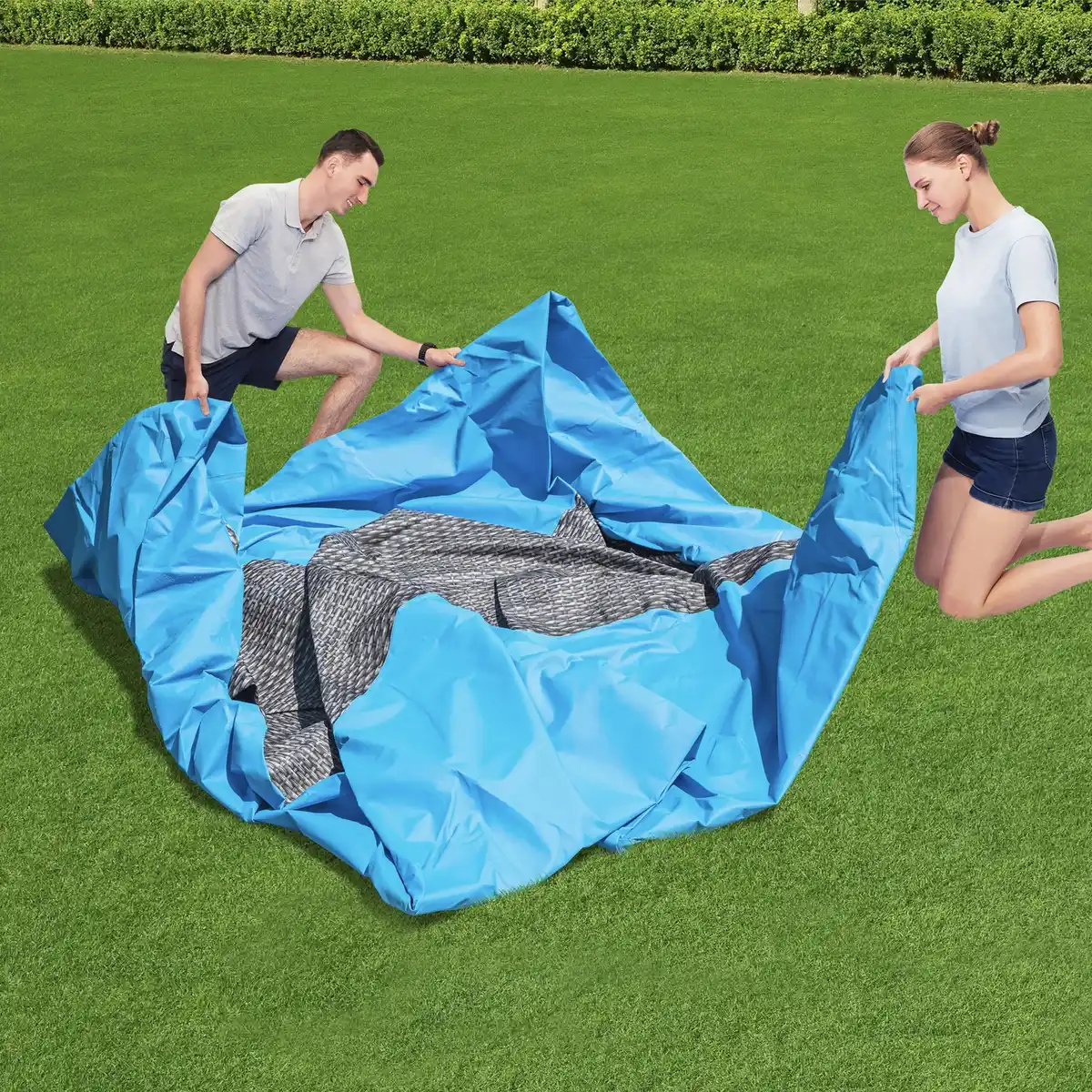 Bild 4 von Bestway Fast Set Aufstellpool-Set Ø 457 x 122 cm Rund Schiefergrau