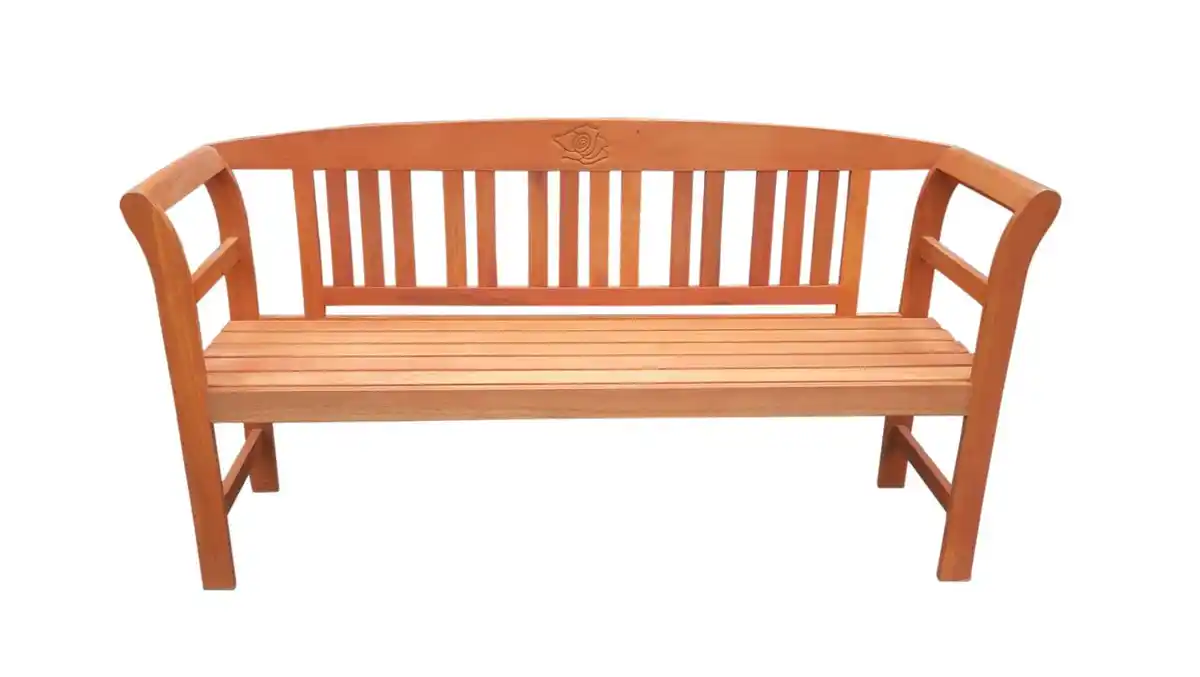 Bild 1 von 3-Sitzer Gartenbank aus Akazienholz, ca. 157 x 48,5 x 82 cm - Rose
