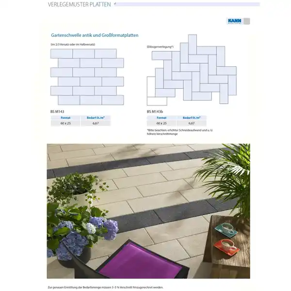 Bild 3 von Kann Gartenschwelle Antik in Holzoptik 60 cm x 25 cm