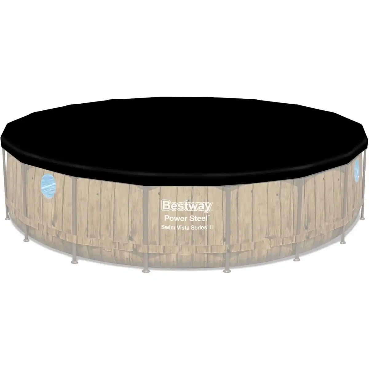 Bild 3 von Bestway Stahlrahmenpool Set Power Steel Swim Vista Ø 549 cm x 122 cm Rund Braun