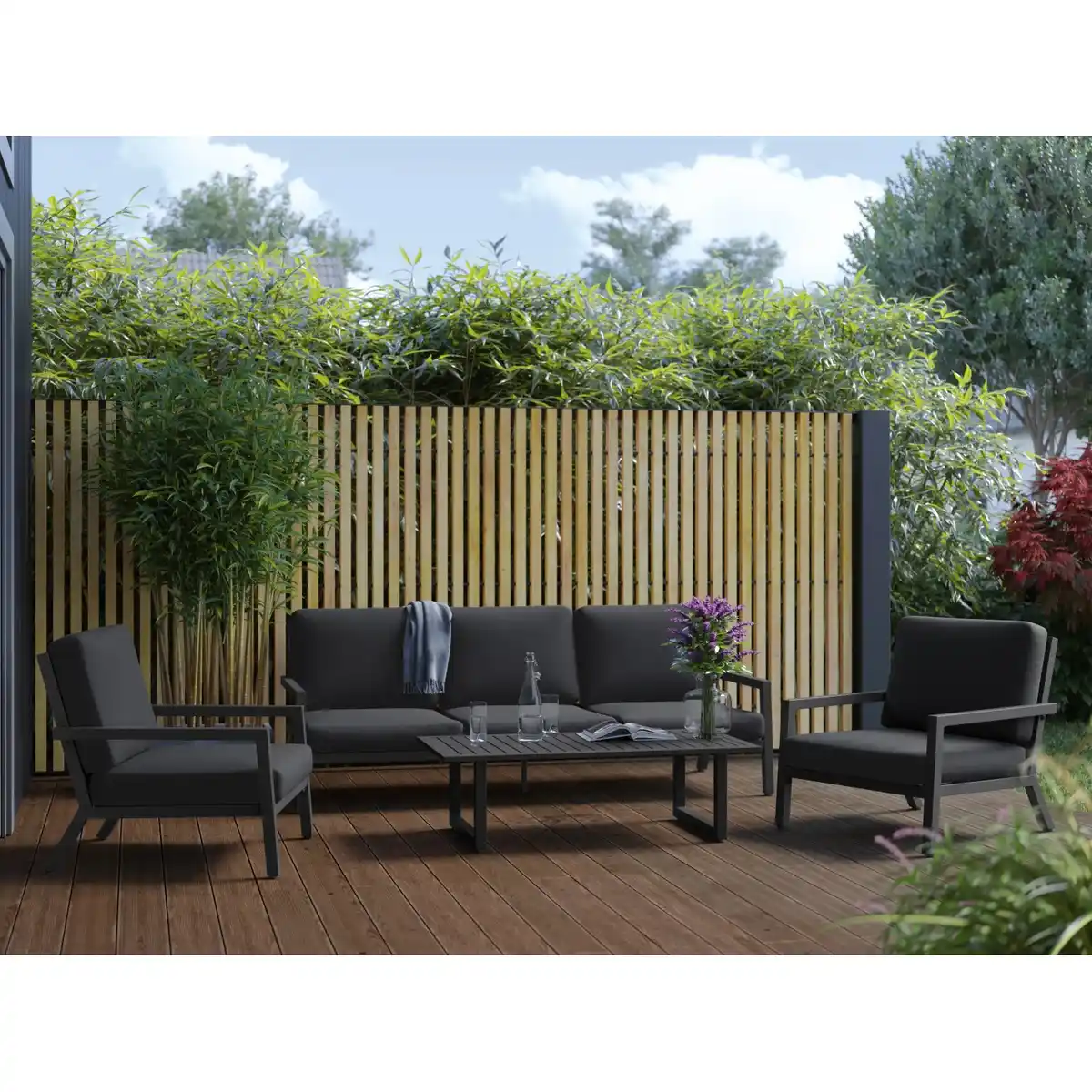 Bild 2 von Lounge-Sessel Springtown Aluminium Schwarz-Dunkelgrau