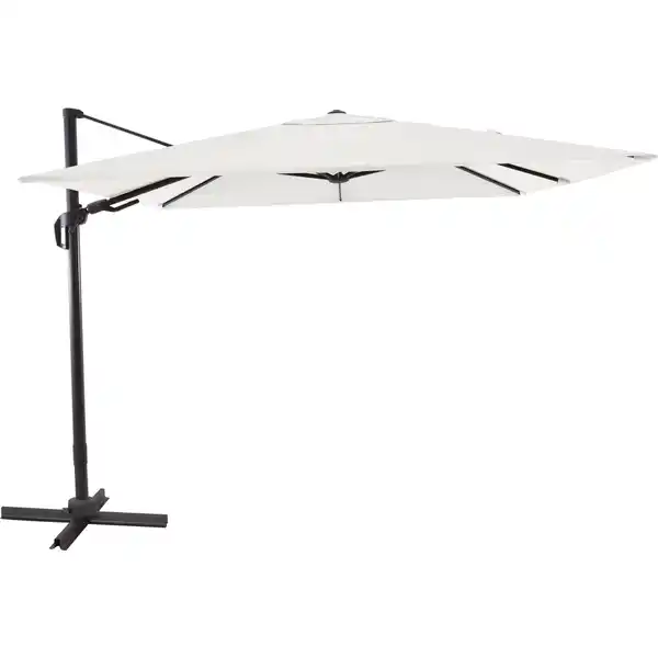 Bild 1 von Ampelschirm Aros 2,8 m x 2,8 m Quadratisch Cremeweiß mit Kurbel