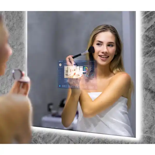 Bild 1 von Smart LED-Spiegel interaktiv dimmbar 60 x 80 cm