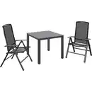 Bild 1 von Sitzgruppe Vigo Harris 3-tlg. Aluminium Grau-Schwarz