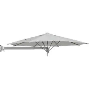 Ampelschirm Ø 245 cm Grau-Silber mit Dreh- & Neigungsfunktion
