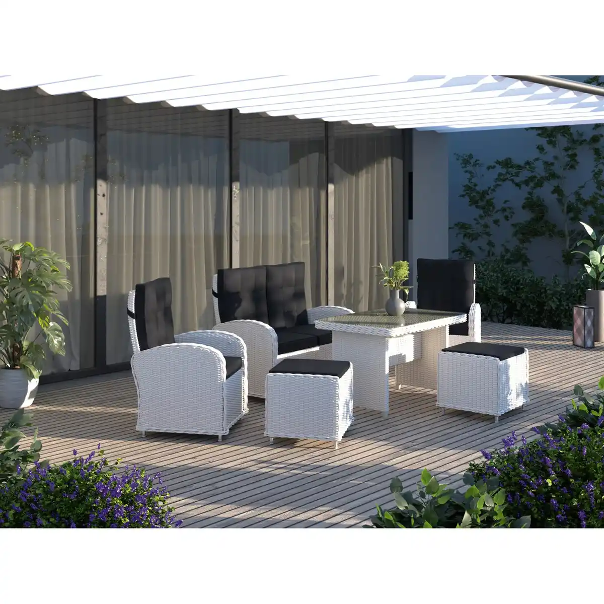 Bild 1 von Sitzgruppe Kalgan 6-tlg. Aluminium Eisgrau