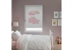 Seitenzugrollo EINHORN, Lüttenhütt, verdunkelnd, ohne Bohren, Klemmfix, Kinderrollo im Fixmaß