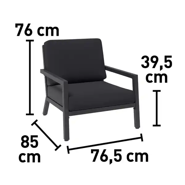 Bild 3 von Lounge-Sessel Springtown Aluminium Schwarz-Dunkelgrau