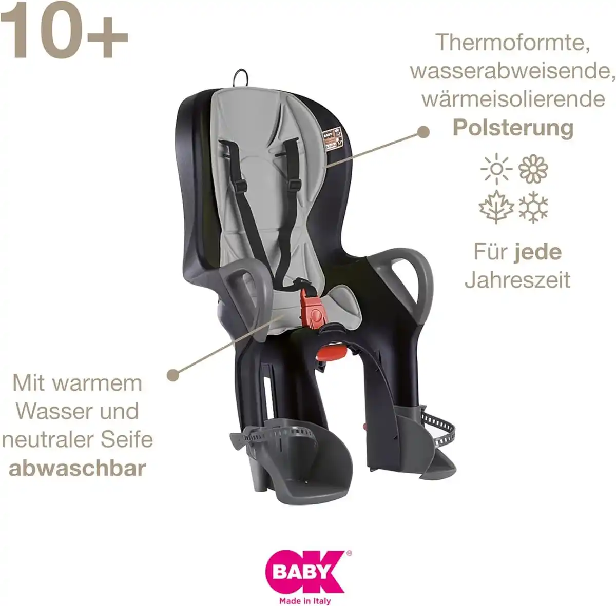 Bild 4 von OK BABY Kinderfahrradsitz 10+ bis 22 kg mit Liegefunktion