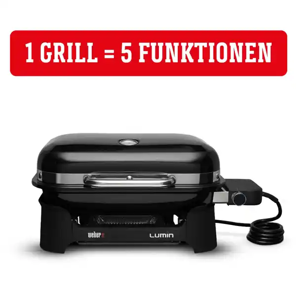 Bild 2 von Weber Elektro-Tischgrill Lumin Compact Schwarz 2200 W 43 x 28 cm
