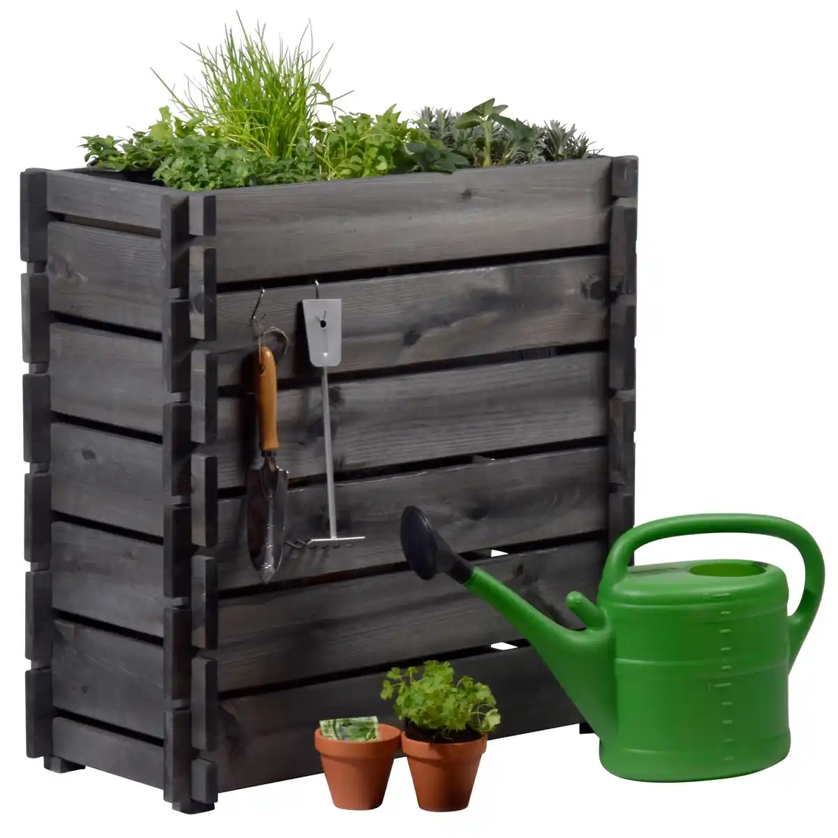 Bild 4 von Dobar Stecksystem Hochbeet Anthrazit 79 cm x 79 cm x 39 cm FSC®