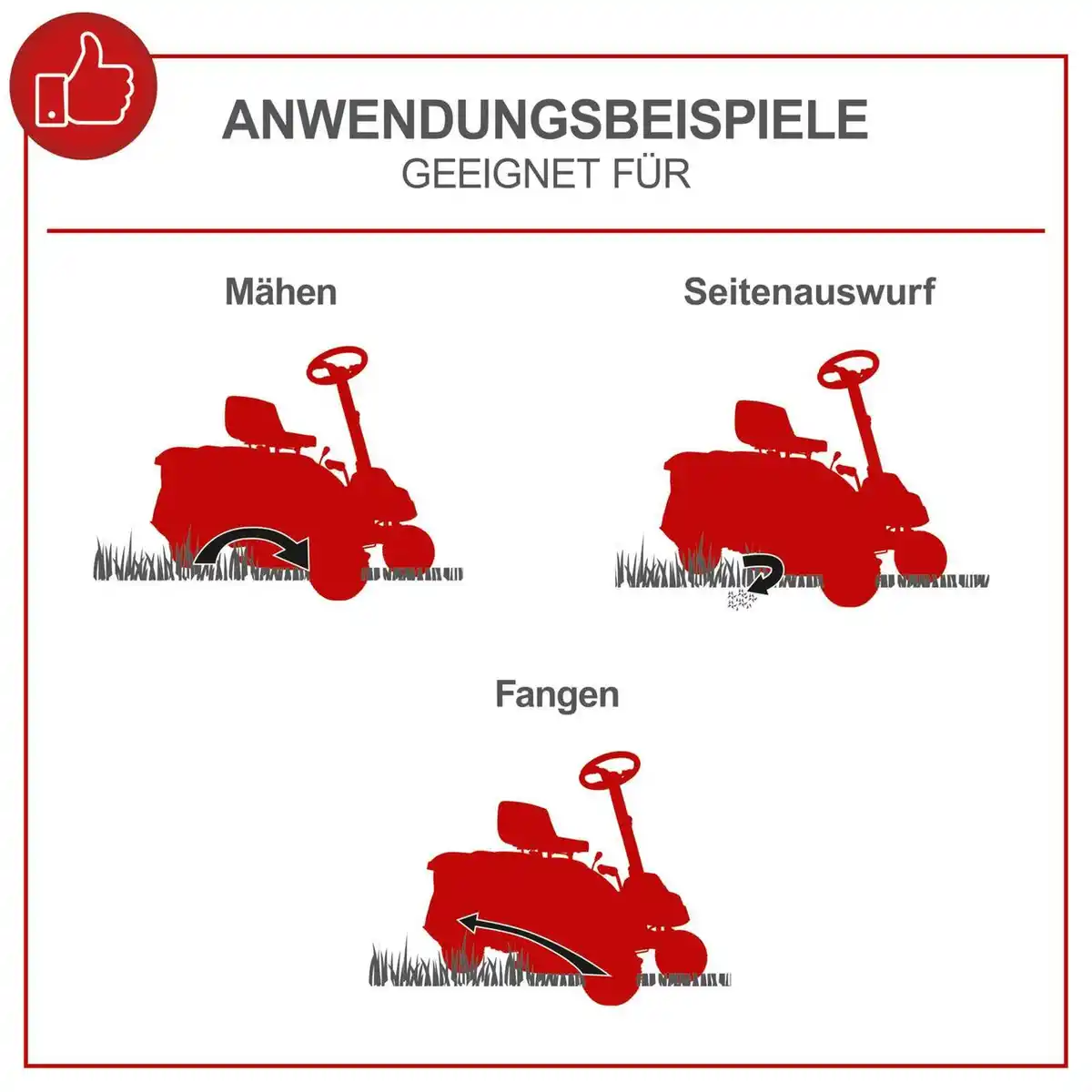 Bild 2 von Benzin-Aufsitzrasenmäher MR230-61 E Start 6 in 1