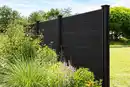 Bild 3 von WPC-Sichtschutzzaun CORTEZA - 5x Element + 6x Pfosten - Schwarz