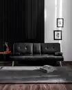 Bild 4 von Schlafsofa mit Bettfunktion & zusammenklappbaren Getränkehalter, ca. 169 x 83 x 71,5 cm - Schwarz