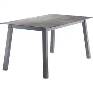 Sieger Gartentisch Rechteckig Eisengrau Beton Hell 160 cm x 90 cm