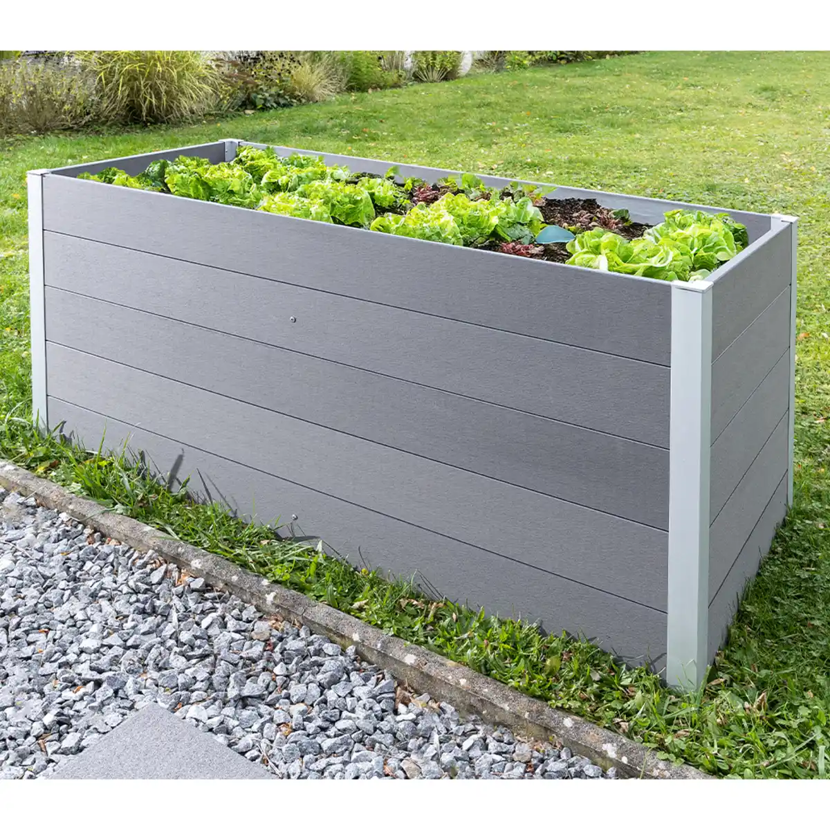 Bild 2 von WPC Hochbeet CARMENO, ca. 160 x 70 x 75 cm - Grau
