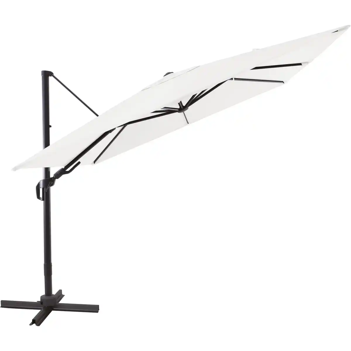 Bild 3 von Ampelschirm Aros 2,8 m x 2,8 m Quadratisch Cremeweiß mit Kurbel