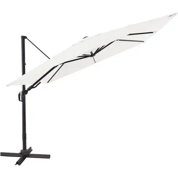 Bild 3 von Ampelschirm Aros 2,8 m x 2,8 m Quadratisch Cremeweiß mit Kurbel