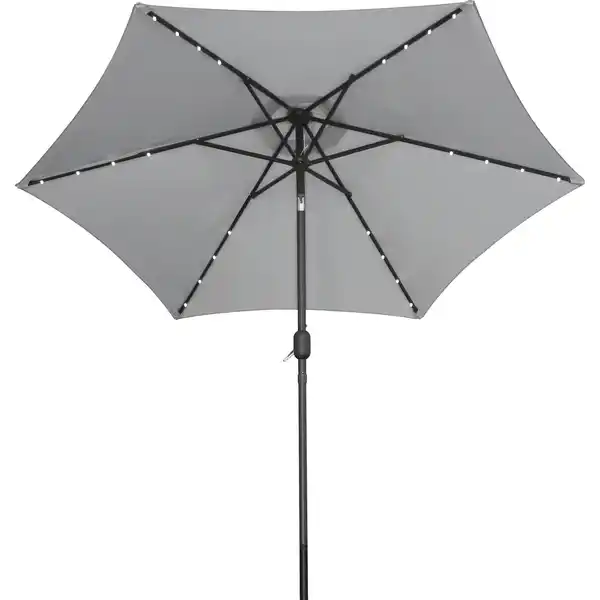 Bild 4 von Sonnenschirm Wando Ø 270 cm Grau mit Kurbel und LED-Beleuchtung