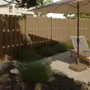 Bild 2 von Sichtschutzzaun-Element WPC Aluminium Sandfarben 180 cm x 180 cm