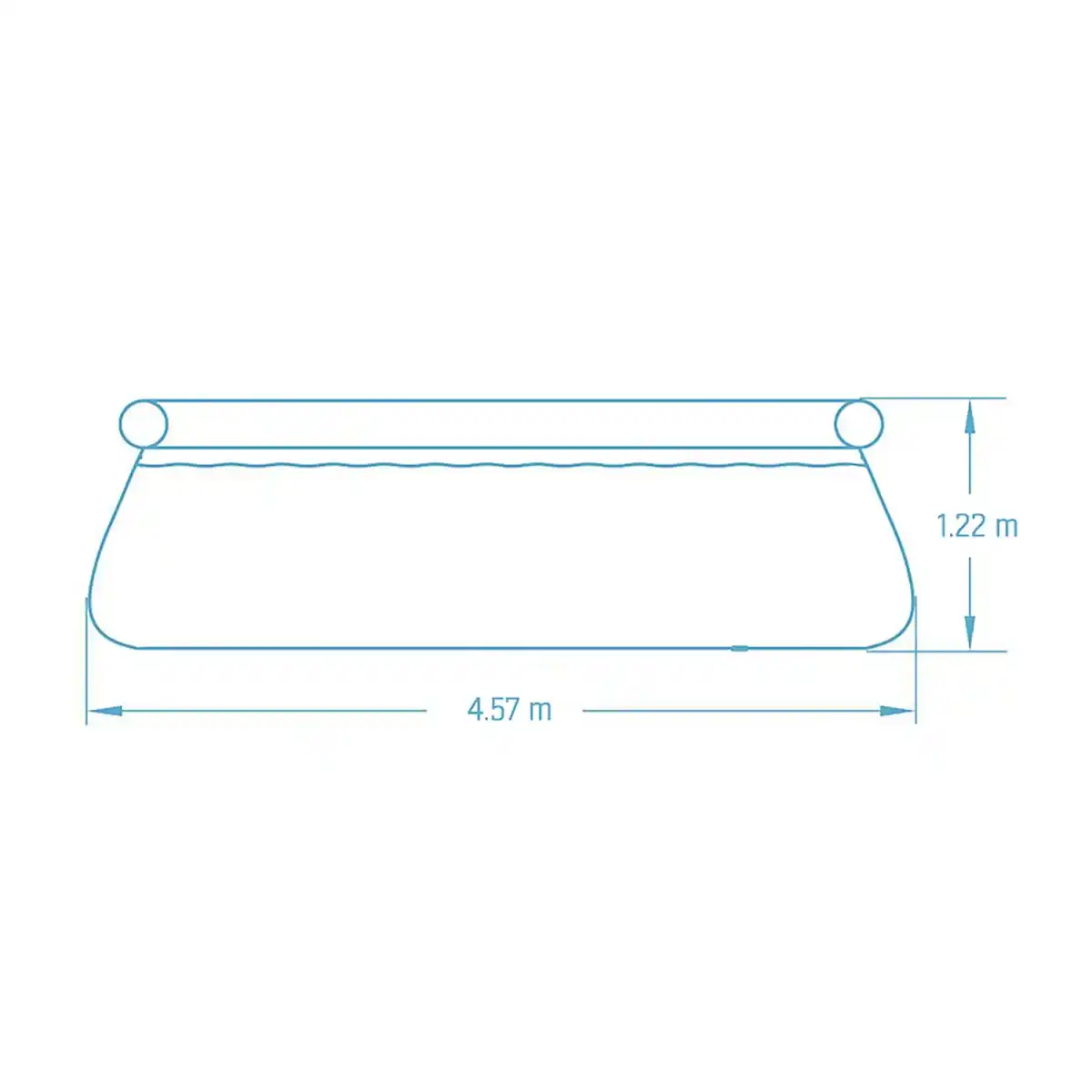 Bild 3 von Bestway Fast Set Aufstellpool-Set Ø 457 x 122 cm Rund Schiefergrau