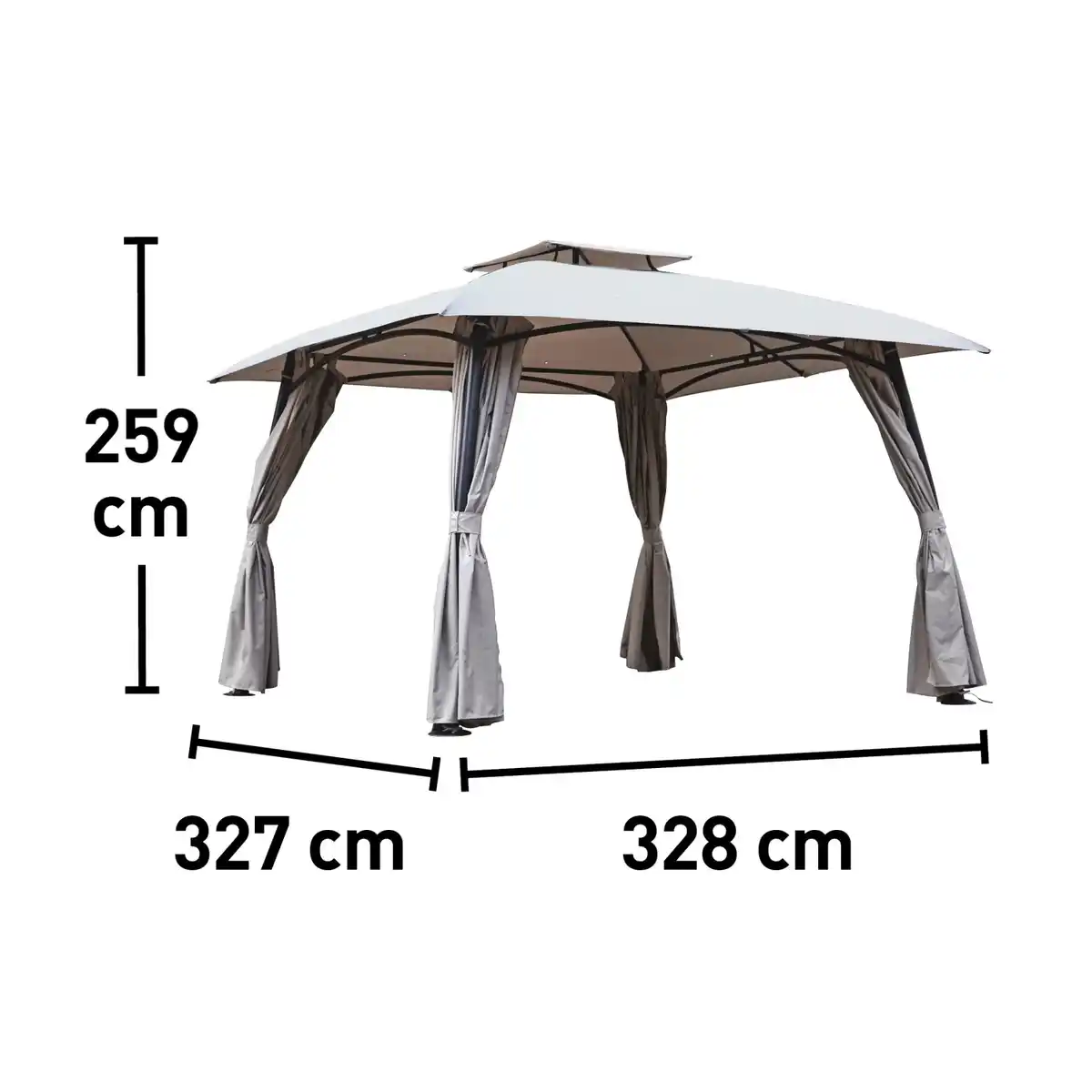 Bild 3 von Pavillon Granisle Grau 327 cm x 328 cm