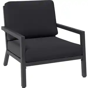 Lounge-Sessel Springtown Aluminium Schwarz-Dunkelgrau