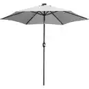 Bild 1 von Sonnenschirm Wando Ø 270 cm Grau mit Kurbel und LED-Beleuchtung