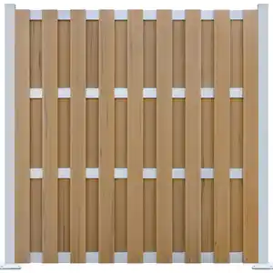Sichtschutzzaun-Element WPC Aluminium Sandfarben 180 cm x 180 cm