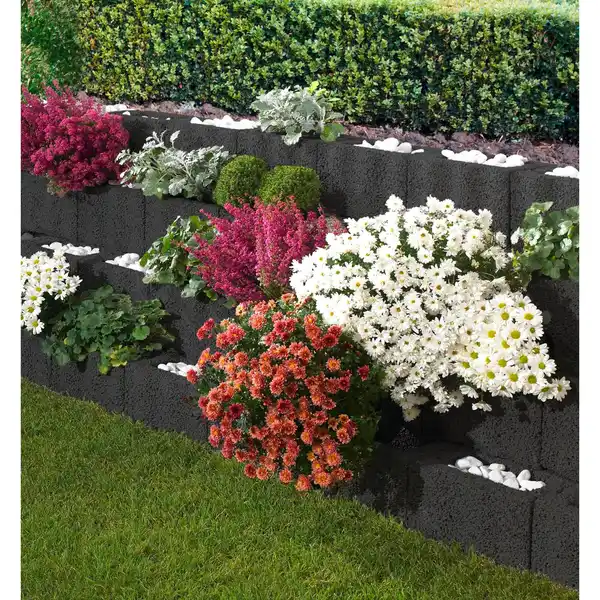 Bild 2 von Pflanzstein Wellino Anthrazit 30 cm x 20 cm x 20 cm