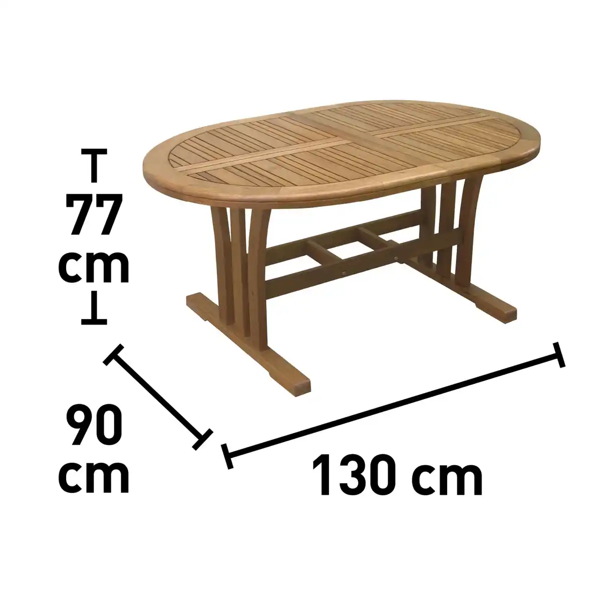 Bild 3 von Gartentisch Chelsea FSC®-Holz Oval Natur 130 cm x 90 cm