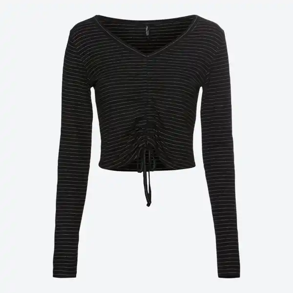 Bild 2 von Damen-Langarmshirt mit Lurex-Streifen