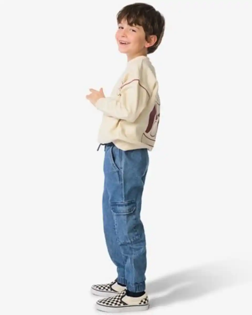 Bild 1 von Cargohose für Kinder, normale Passform mittelblau