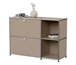 Sideboard Metall »CN3« mit 2 Klappenfächern, taupe