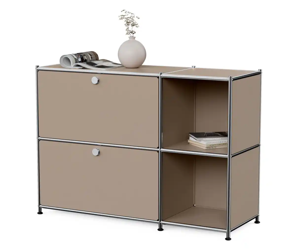 Bild 1 von Sideboard Metall »CN3« mit 2 Klappenfächern, taupe