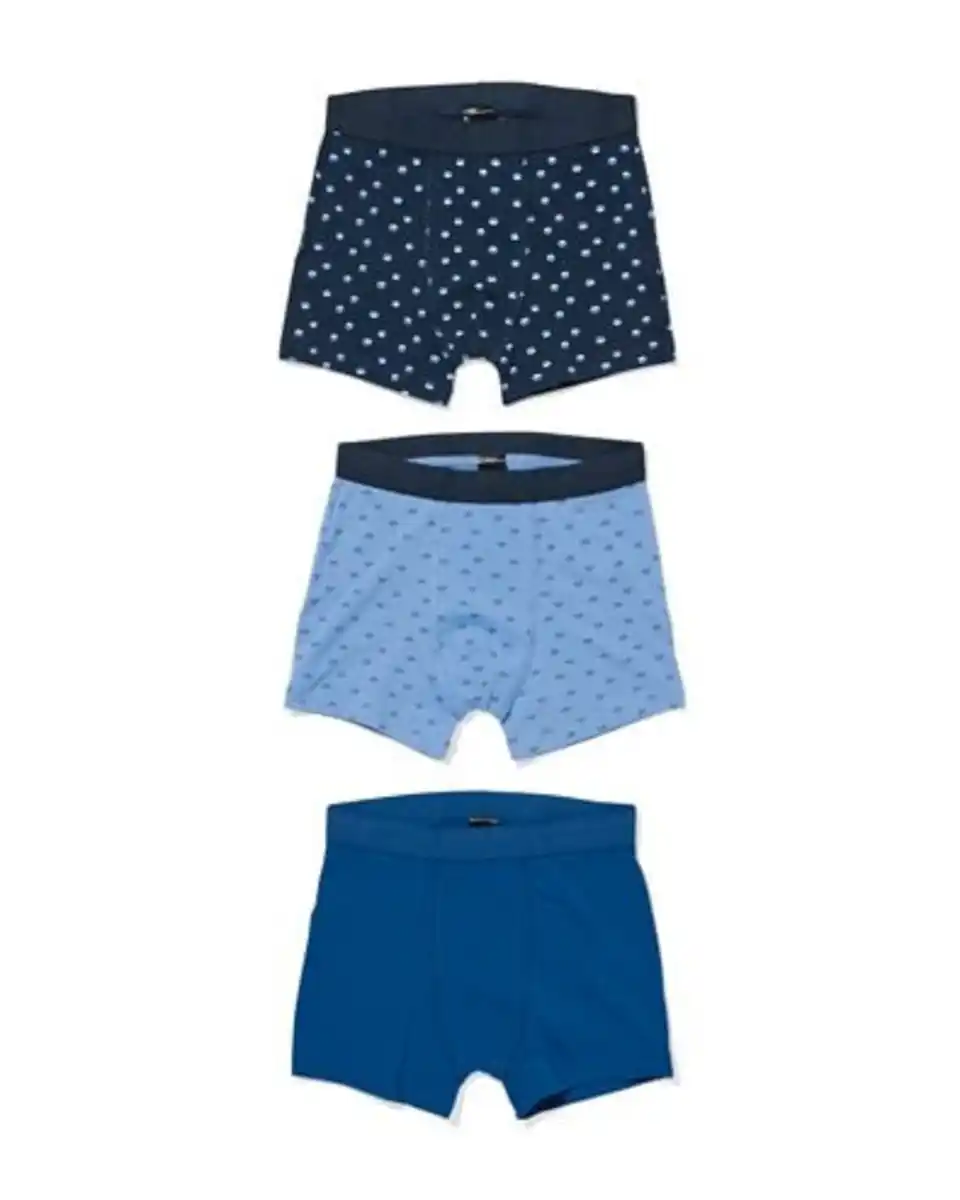 Bild 1 von Kinder-Boxershorts Grafikdesign – 3 Stück blau
