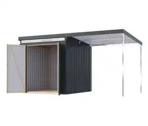 Karibu Metall-Gerätehaus »Anuke 2« mit 2-m-Anbaudach